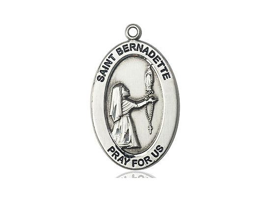 Saint Bernadette Medal – Catholic Jewelry for Hope, Healing & Devotion – Inspirational Gift for Healthcare Workers & the Sick, Pewter, No Chain, Pendant Only, Made in USA