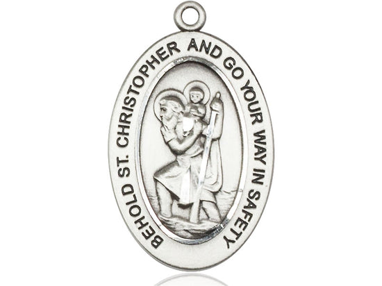 Saint Christopher Medal – Catholic Protection Pendant for Travelers – Perfect for Road Trips, Pilgrimages & Daily Safe Journeys, Pewter, No Chain, Pendant Only, Made in USA