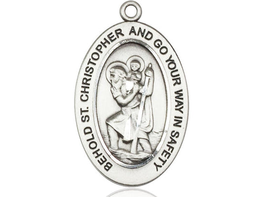 Saint Christopher Medal – Catholic Protection Pendant for Travelers – Perfect for Road Trips, Pilgrimages & Daily Safe Journeys, Pewter, No Chain, Pendant Only, Made in USA