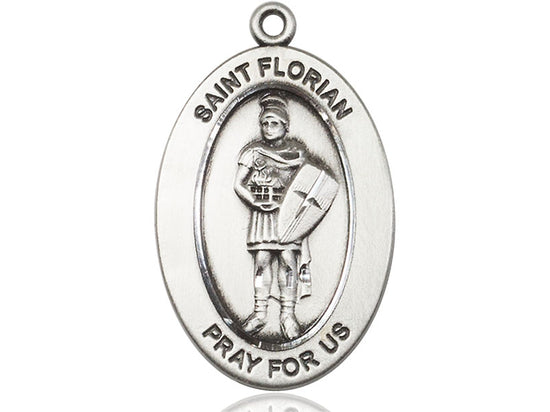 Saint Florian Medal – Patron Saint of Firefighters & First Responders – Catholic Protection Pendant for Bravery & Service, Pewter, No Chain, Pendant Only, Made in USA