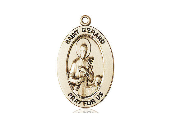 Saint Gerard Majella Medal – Patron Saint of Mothers & Pregnancy – Catholic Gift for Fertility, Safe Delivery & Maternal Protection, 14k Yellow Gold Filled, No Chain, Pendant Only, Made in USA