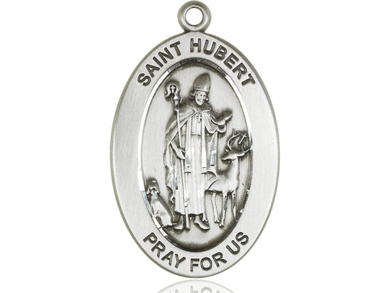 Saint Hubert Medal – Patron Saint of Hunters & Animal Disease Protection – Catholic Gift for Outdoorsmen, Forest Workers & Pet Owners, Pewter, No Chain, Pendant Only, Made in USA