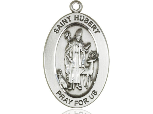 Saint Hubert Medal – Patron Saint of Hunters & Animal Disease Protection – Catholic Gift for Outdoorsmen, Forest Workers & Pet Owners, Pewter, No Chain, Pendant Only, Made in USA