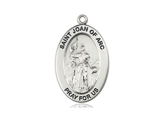 Saint Joan of Arc Medal – Inspirational Catholic Medal for Courage, Faith & Strength in Battles of Life – Ideal for First Responders & Military, Sterling Silver, No Chain, Pendant Only, Made in USA