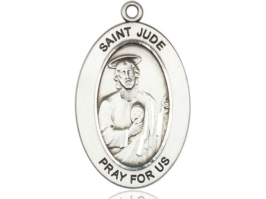 Saint Jude Medal – Patron Saint of Impossible Causes – Catholic Jewelry for Hope, Urgent Prayers & Miraculous Help, Sterling Silver, No Chain, Pendant Only, Made in USA