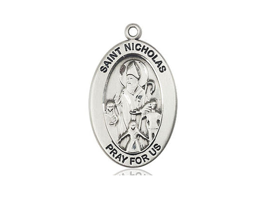 Saint Nicholas Medal – Patron Saint of Protection & Generosity – Ideal Catholic Gift for First Responders, Families & Guardians, Pewter, No Chain, Pendant Only, Made in USA