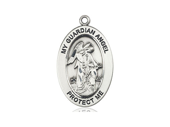 Guardian Angel Medal – Catholic Protection Jewelry for First Responders, Military & Children – Spiritual Gift for Safety, Comfort & Divine Guidance, Pewter, No Chain, Pendant Only, Made in USA
