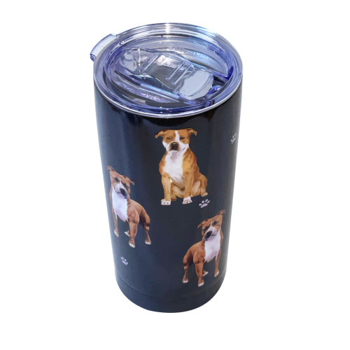 E & S Pit Bull 20oz Serengetti Ultimate Tumbler, Double Wall Insulated, Vacuum Sealed, Shatter Resistant Lid, Pitbull Dog Lover Gift, Insulated Travel Mug, Coffee Cup