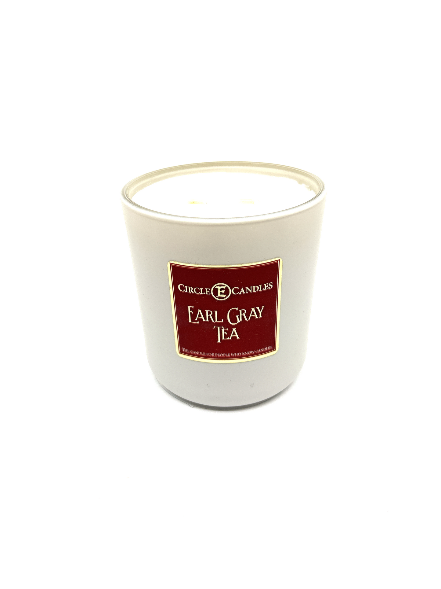 Circle E Candles, Earl Gray Tea Scent, Medium Size Jar Candle, 14oz – Soothing Tea Bergamot Home Fragrance, Warm Aromatic Candle, Made in USA