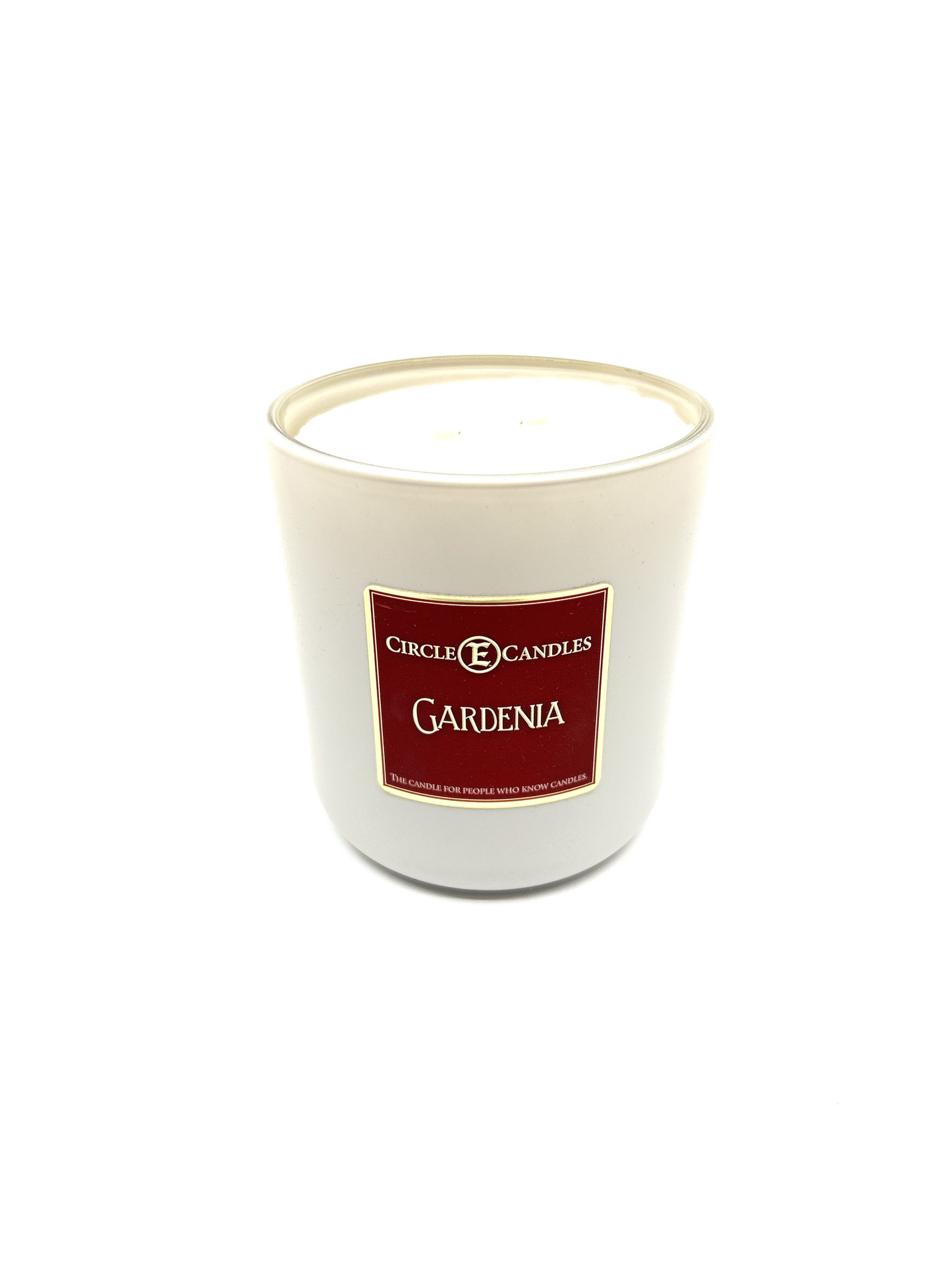 Circle E Candles, Gardenia Scent, Medium Size Jar Candle, 14oz – Soft Fresh Floral Home Fragrance, Classic Gardenia Bloom Candle, Made in USA