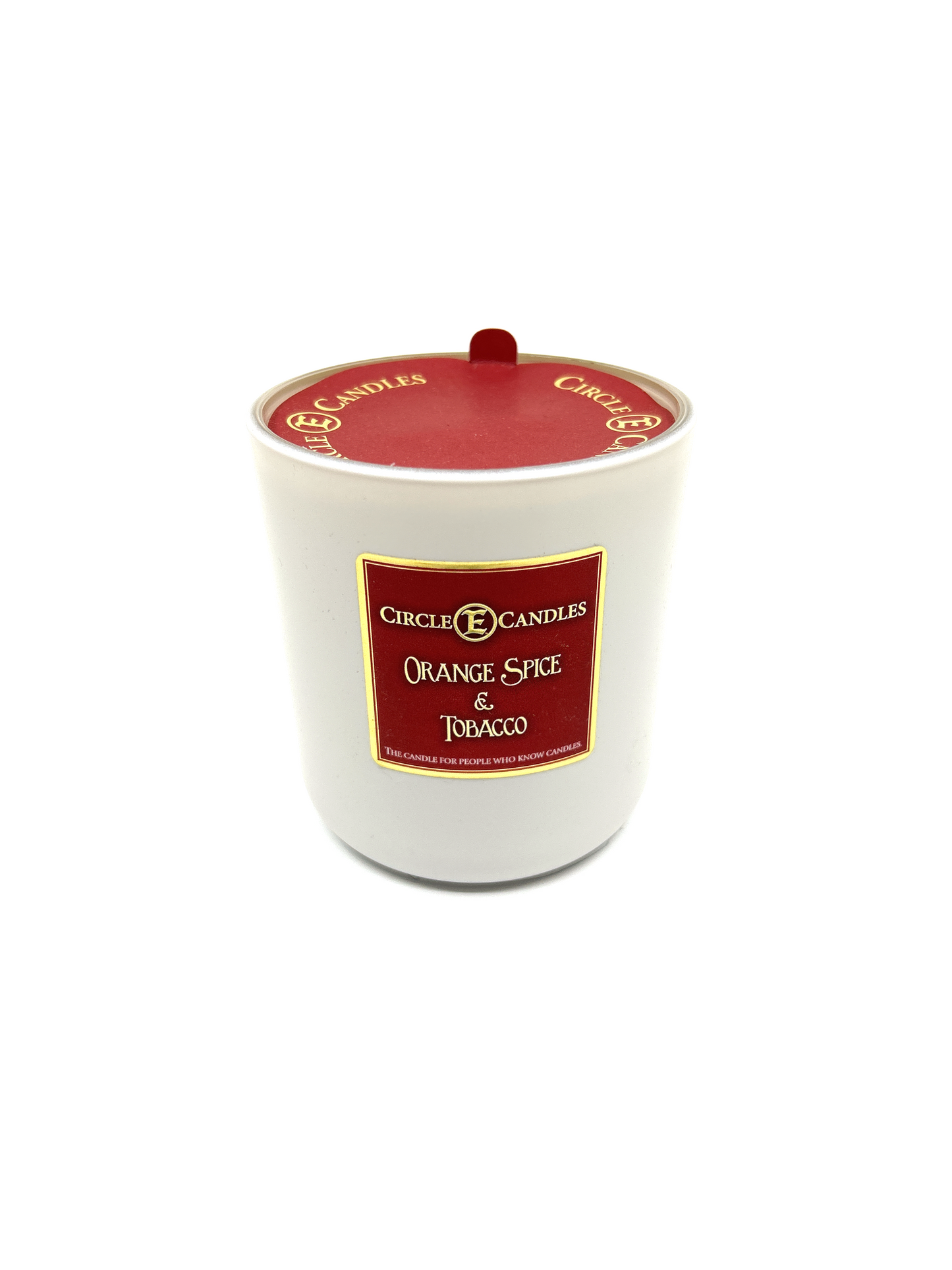 Circle E Candles, Orange Spice and Tobacco Scent, Medium Size Jar Candle, 14oz – Warm Spiced Citrus Home Fragrance, Rich Smoky Aromatic Candle, Made in USA