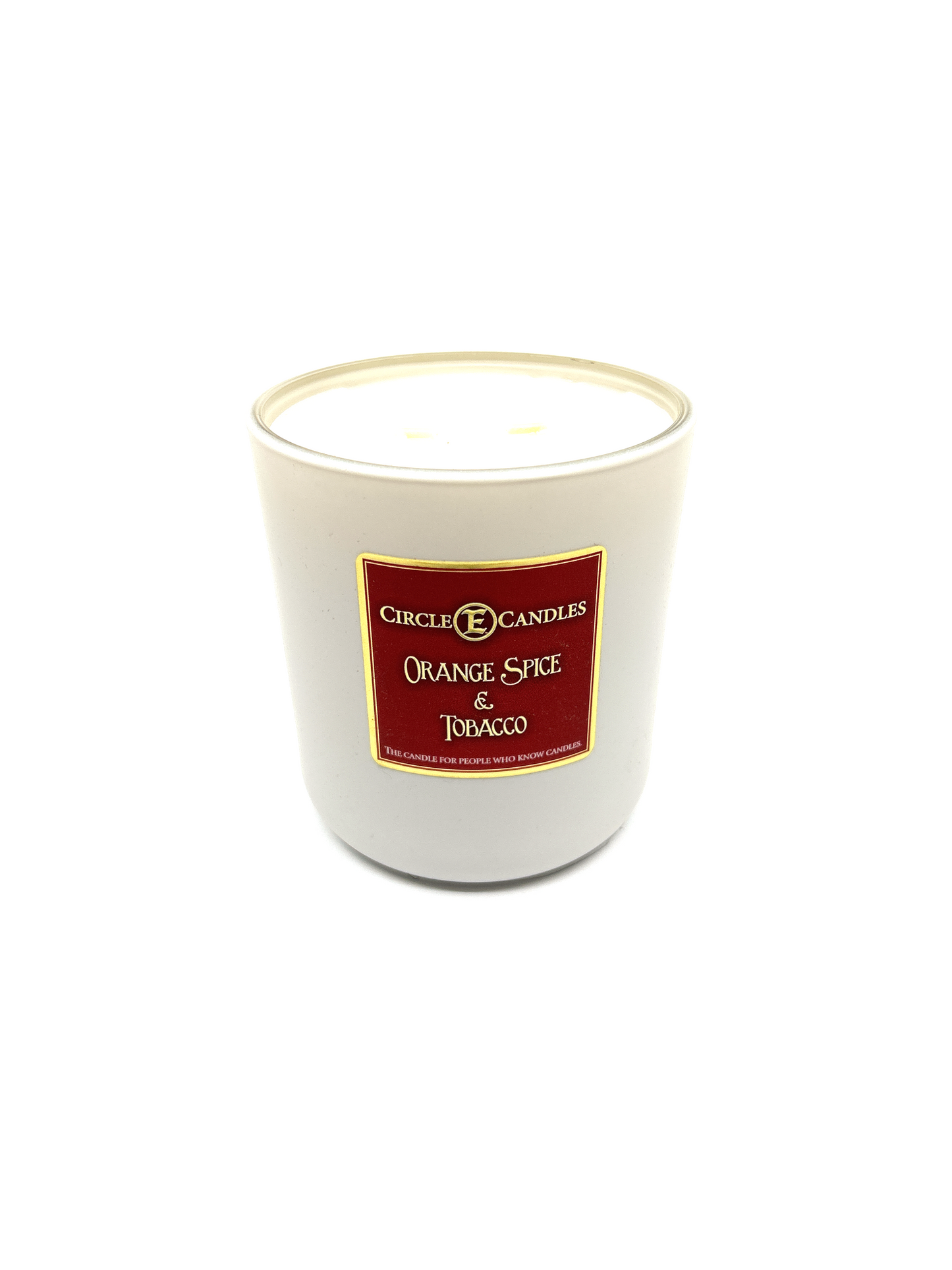 Circle E Candles, Orange Spice and Tobacco Scent, Medium Size Jar Candle, 14oz – Warm Spiced Citrus Home Fragrance, Rich Smoky Aromatic Candle, Made in USA