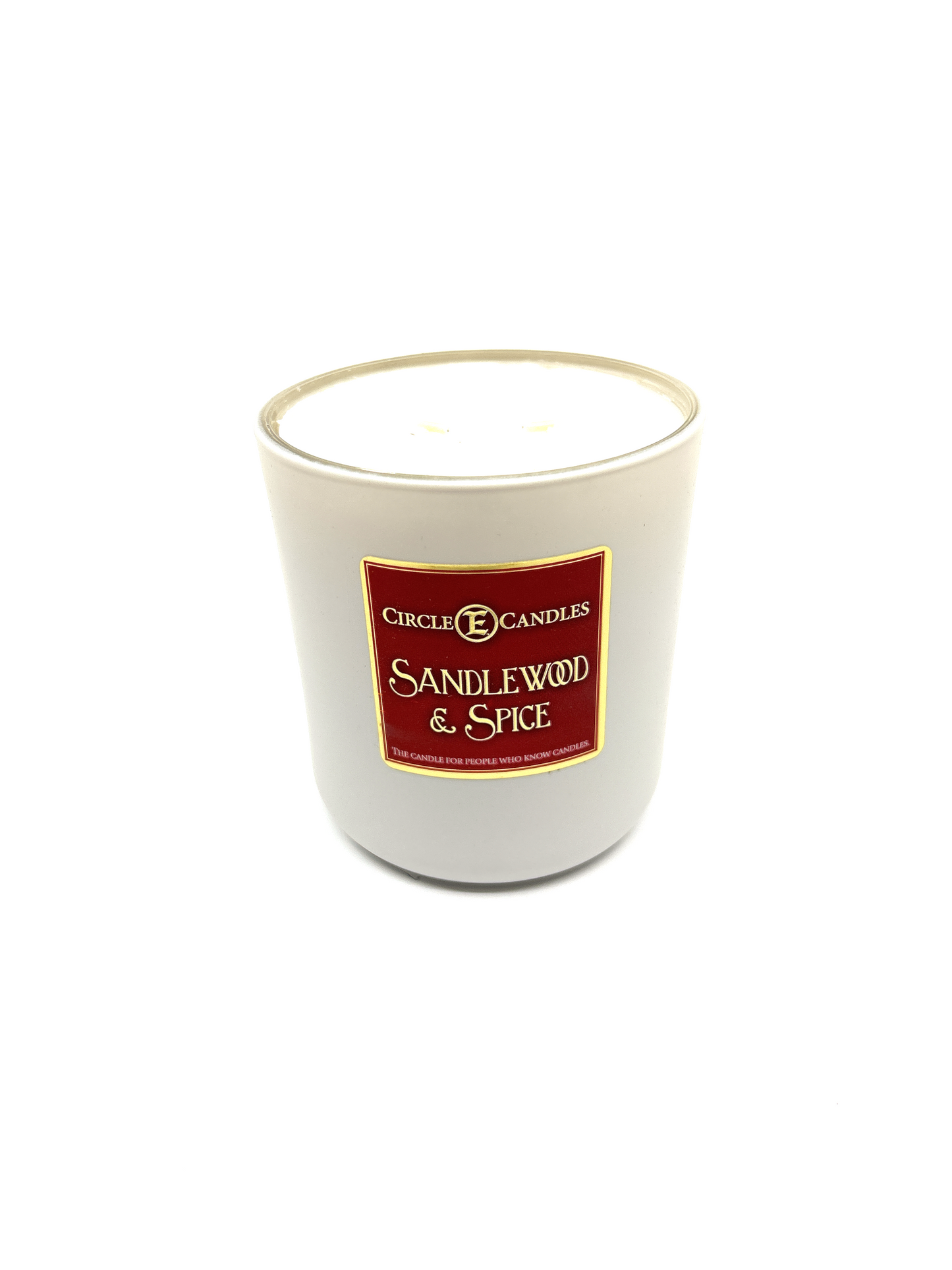 Circle E Candles, Sandlewood and Spice Scent, Medium Size Jar Candle, 7oz – Warm Spiced Wood Home Fragrance, Rich Earthy Aromatic Candle, Made in USA