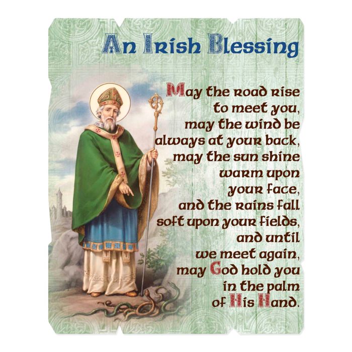 ST PATRICK WOODEN PLAQUE