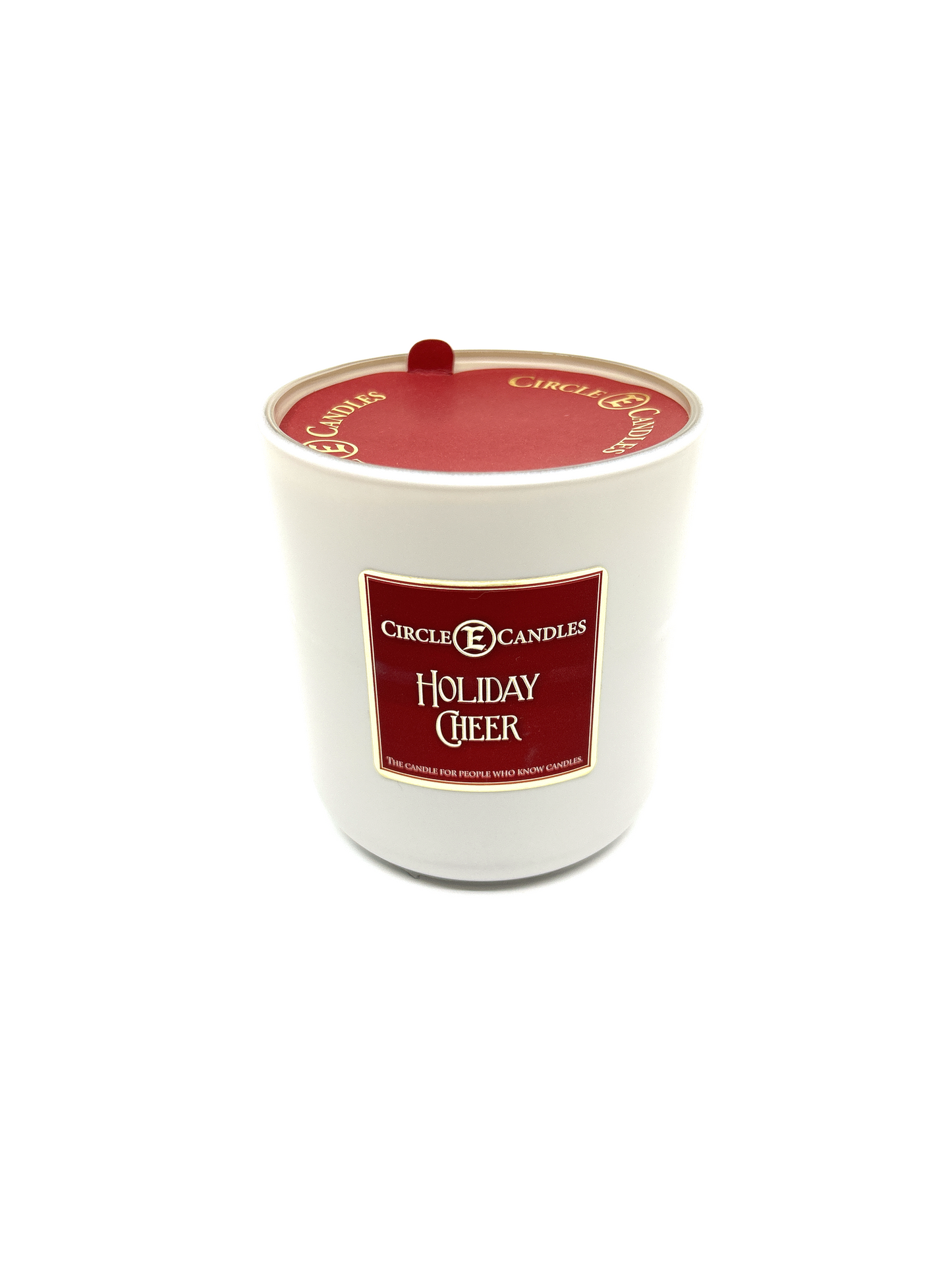 Circle E Candles, Holiday Cheer Scent, Medium Size Jar Candle, 7oz – Warm Festive Winter Home Fragrance, Bright Seasonal Scented Candle, Made in USA