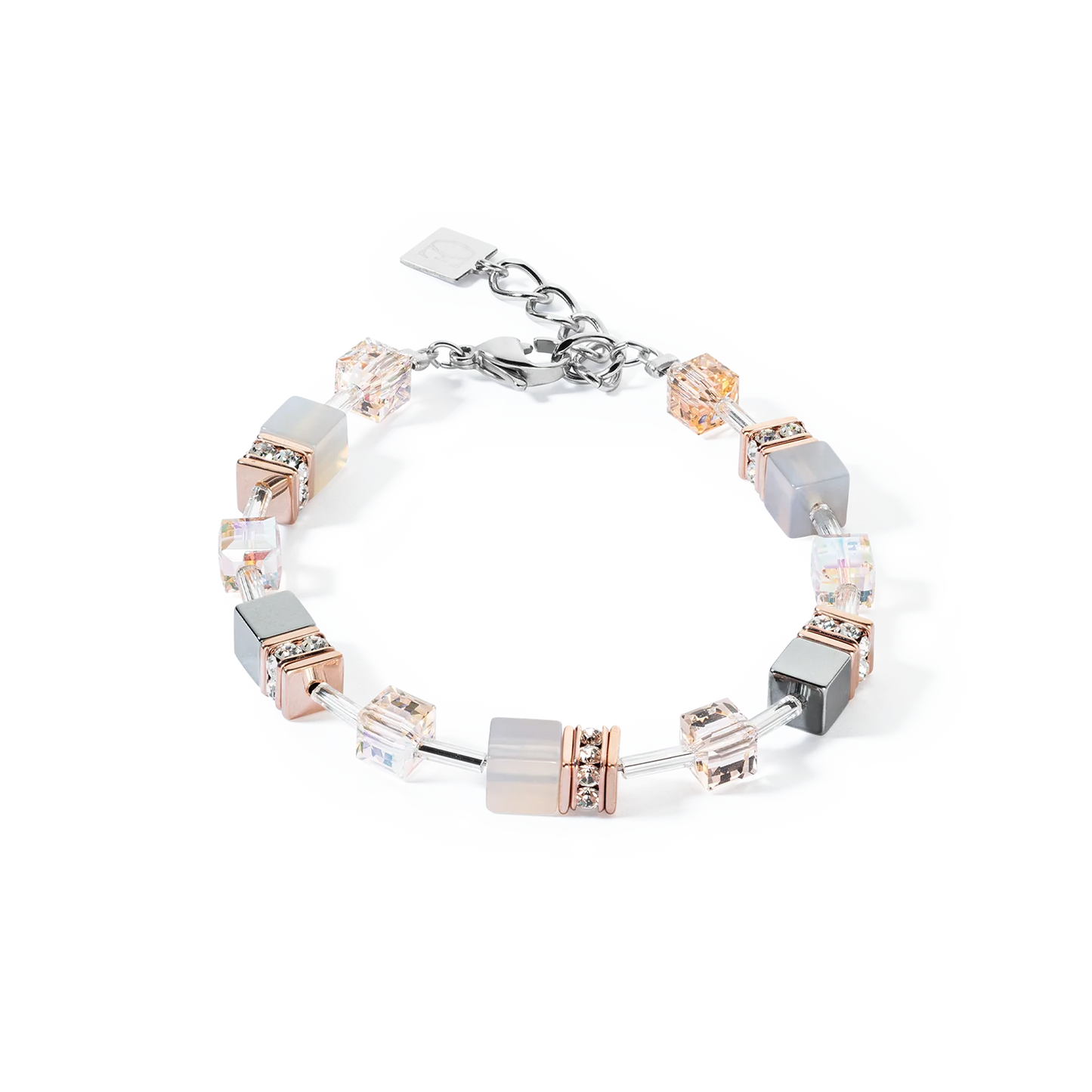 GeoCUBE® Iconic Precious Bracelet Rose Gold Peach Luxury