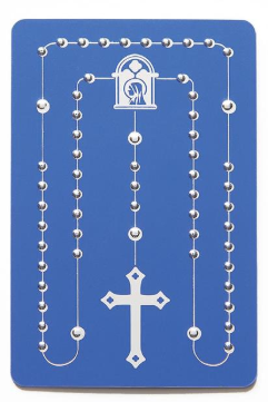 Embossed Rosary Card