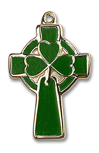 Extel Large 14kt Gold Filled Celtic Cross Medal, Made in USA