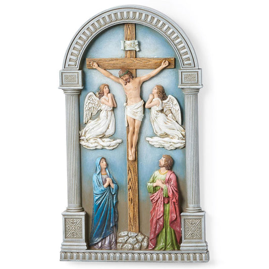 9.75"H CRUCIFIXION WALL PLAQUE