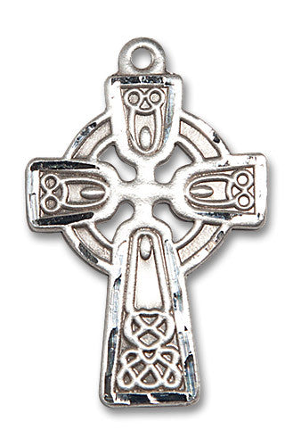 Extel Large Sterling Silver Celtic Cross Medal, Made in USA