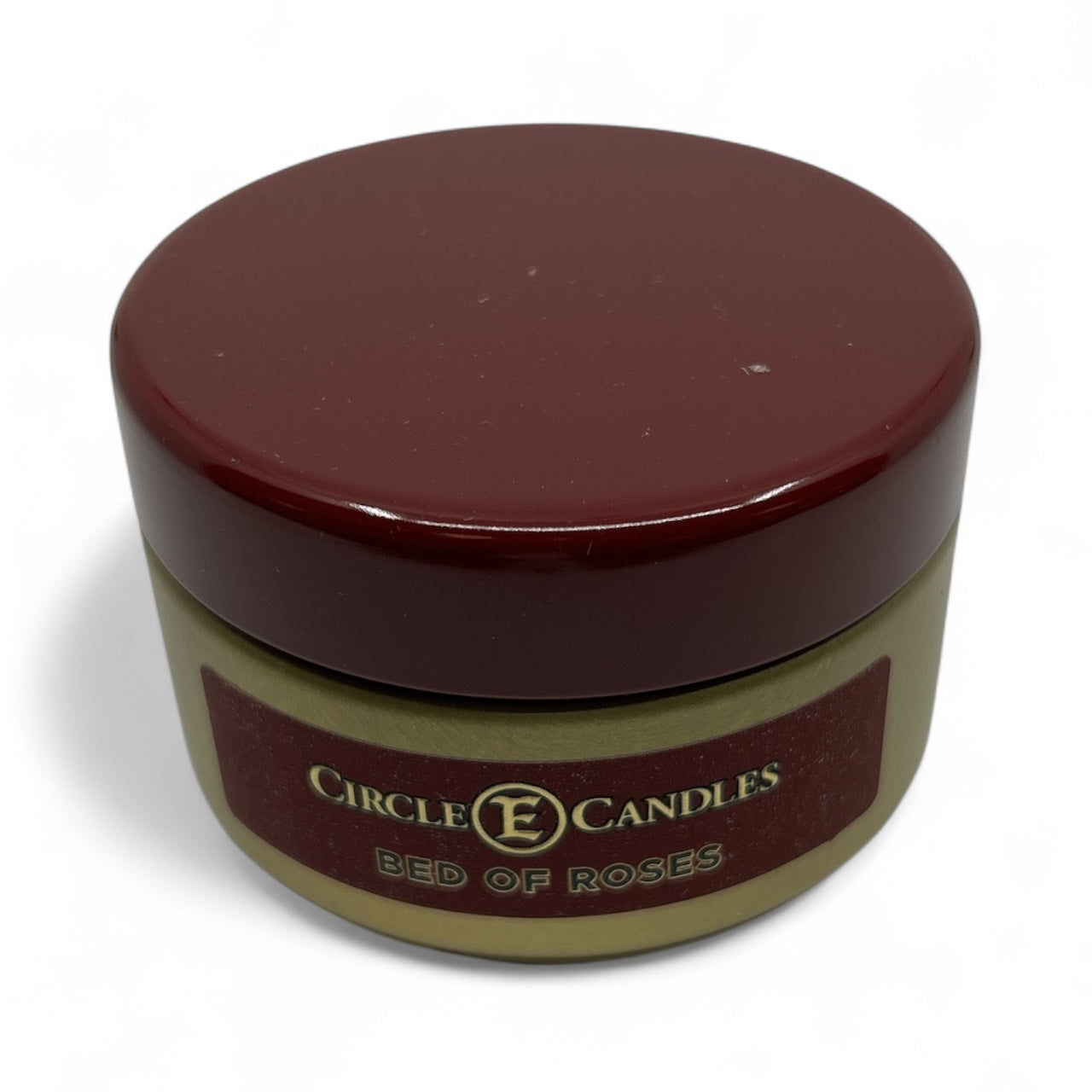 Circle E Candles, Bed of Roses Scent, Extra Small Size Travel Tin Candle, 4oz, 1 Wick