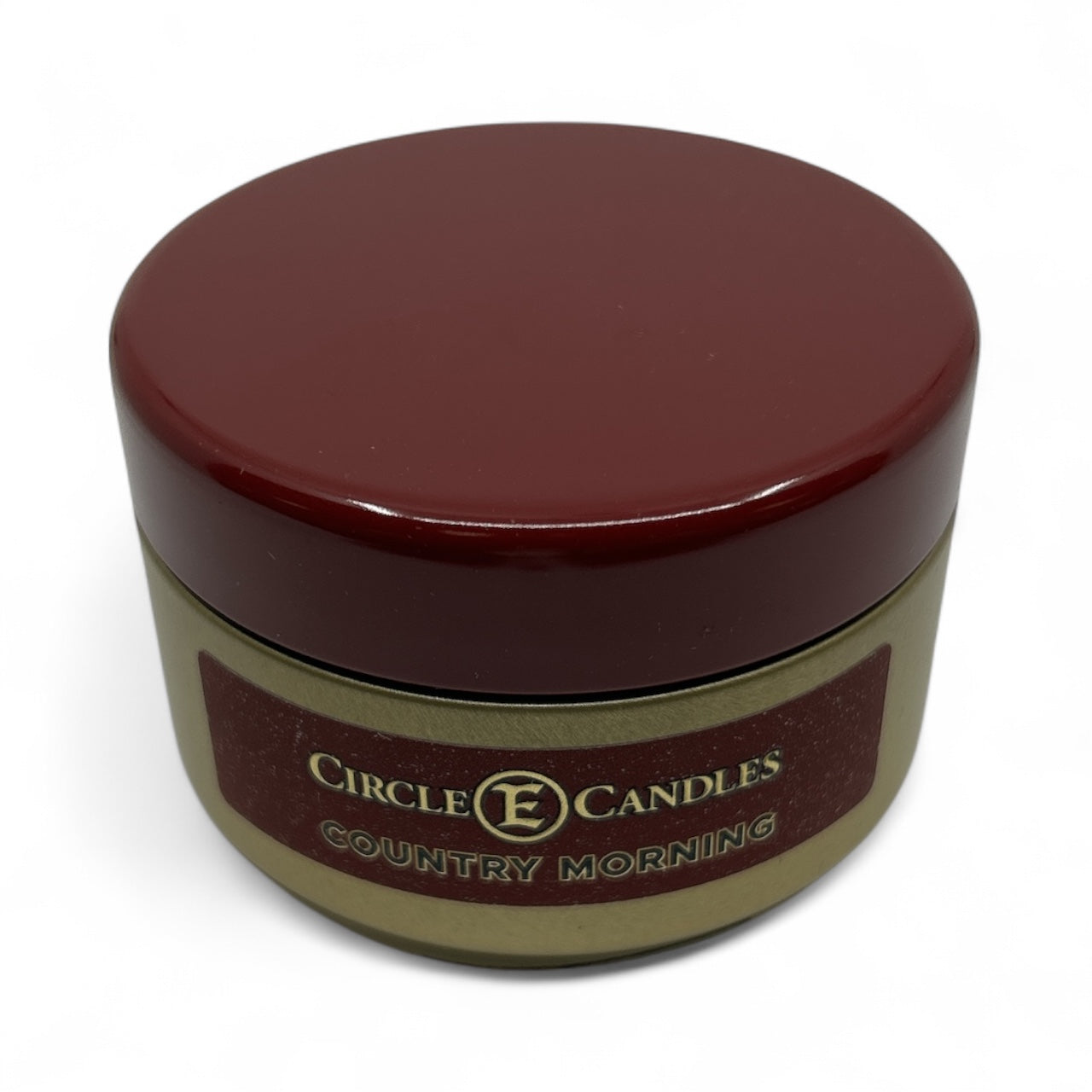 Circle E Candles, Country Morning Scent, Extra Small Size Travel Tin Candle, 4oz, 1 Wick