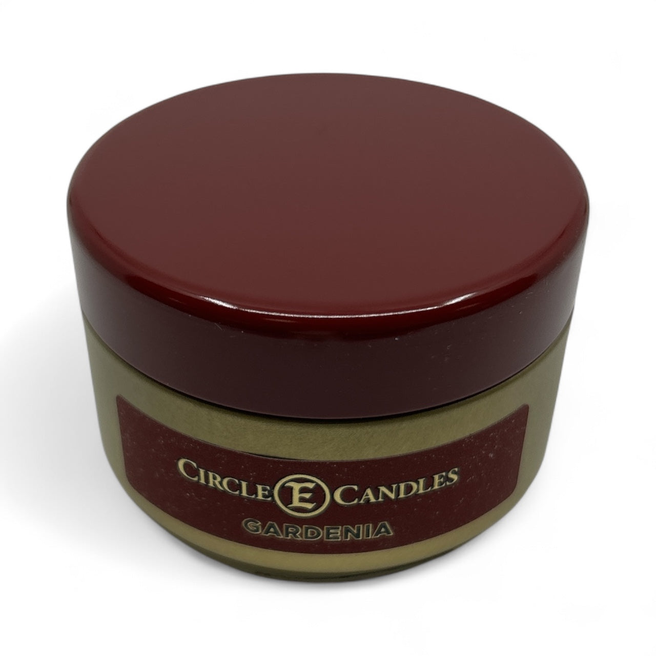 Circle E Candles, Gardenia Scent, Extra Small Size Travel Tin Candle, 4oz, 1 Wick