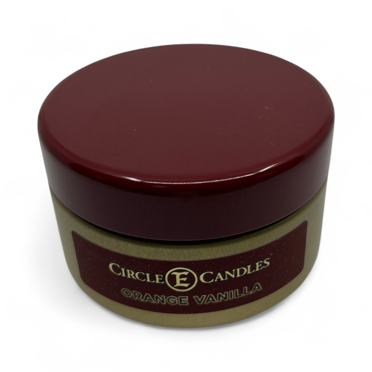 Circle E Candles, Orange Vanilla Scent, Extra Small Size Travel Tin Candle, 4oz, 1 Wick