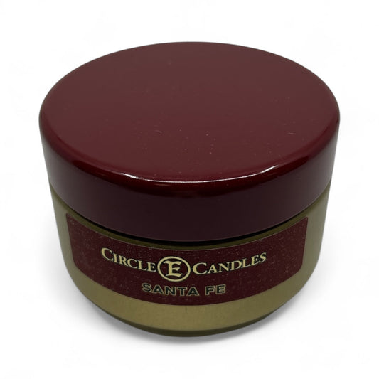 Circle E Candles, Santa Fe Scent, Extra Small Size Travel Tin Candle, 4oz, 1 Wick