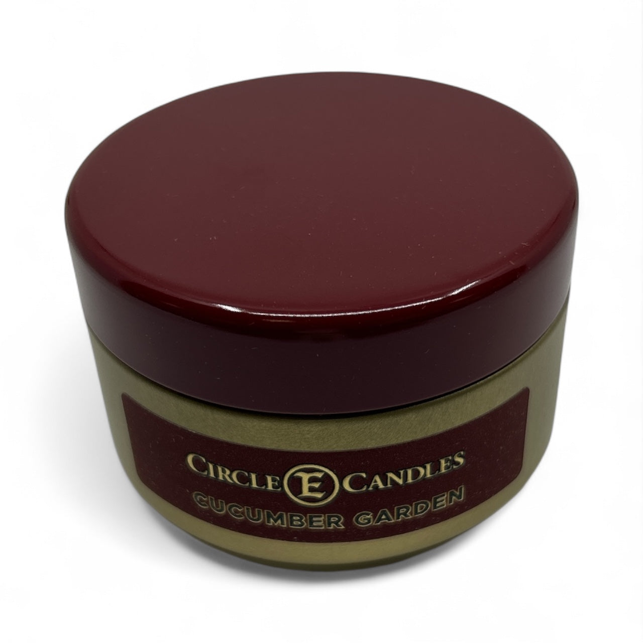 Circle E Candles, Cucumber Garden Scent, Extra Small Size Travel Tin Candle, 4oz, 1 Wick