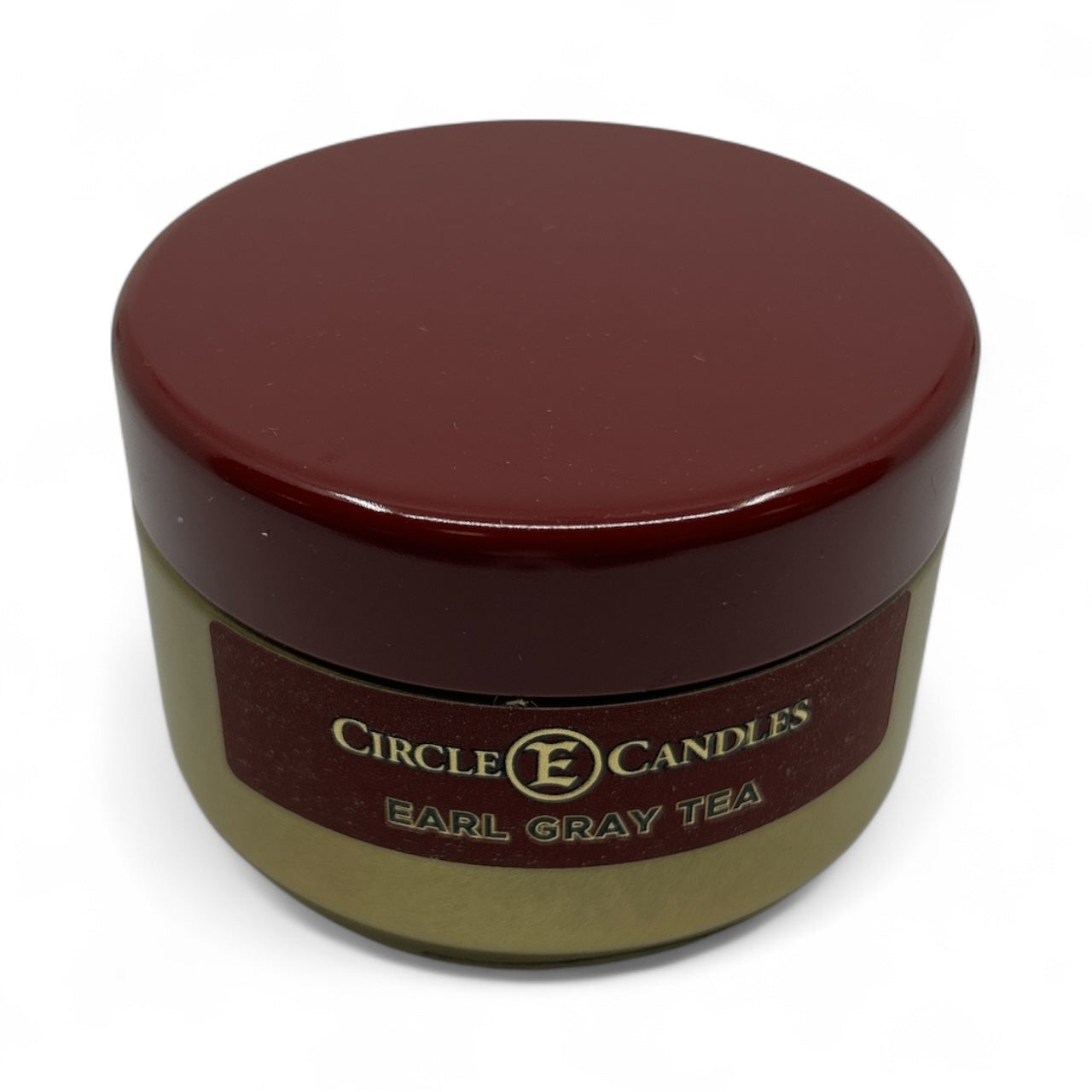 Circle E Candles, Earl Gray Tea Scent, Extra Small Size Travel Tin Candle, 4oz, 1 Wick