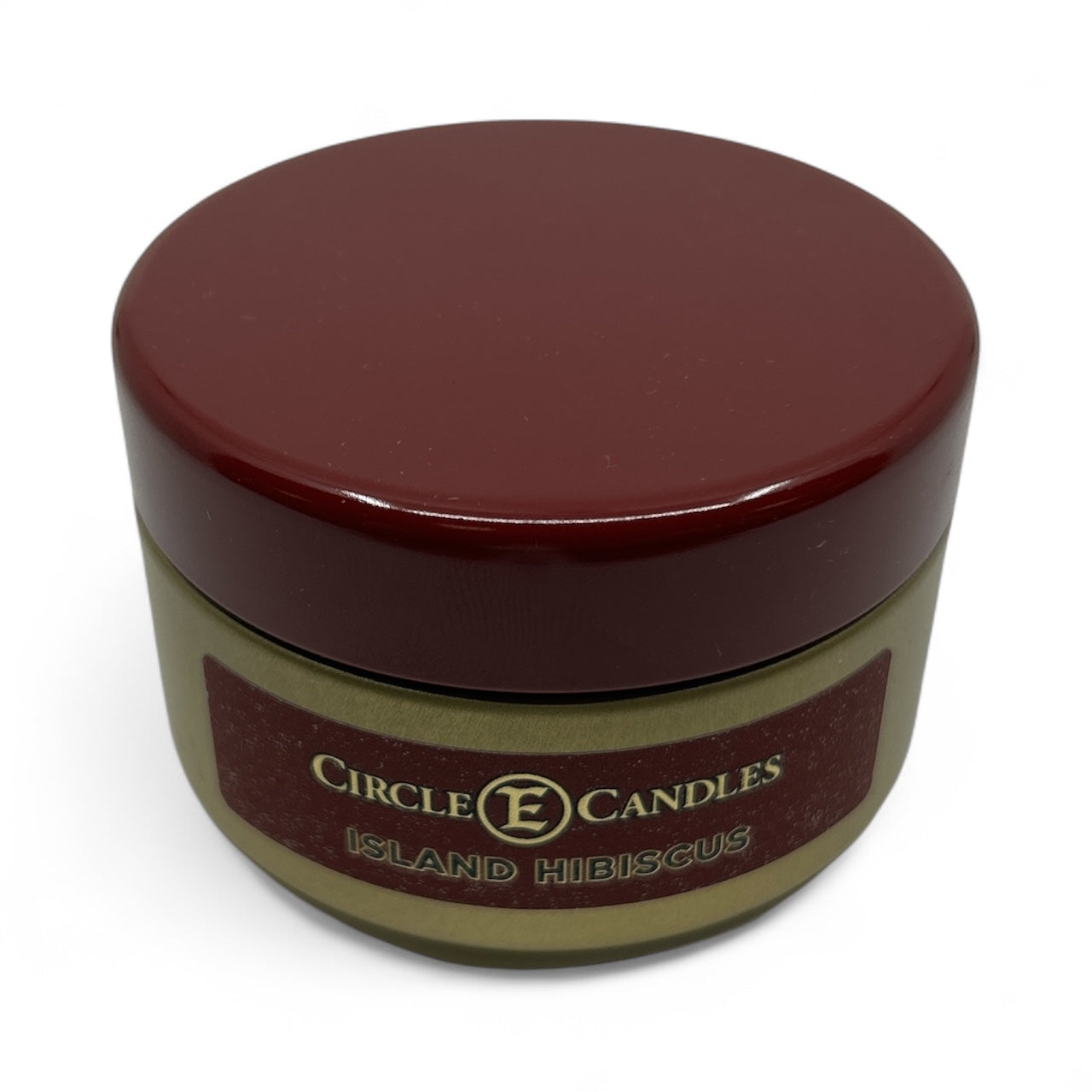 Circle E Candles, Island Hibiscus Scent, Extra Small Size Travel Tin Candle, 4oz, 1 Wick