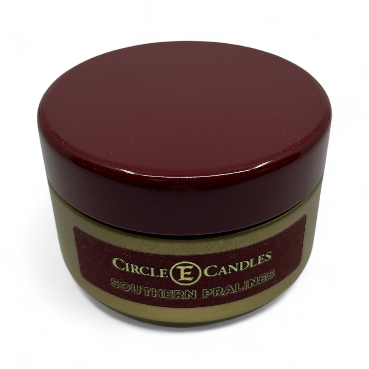 Circle E Candles, Southern Pralines Scent, Extra Small Size Travel Tin Candle, 4oz, 1 Wick