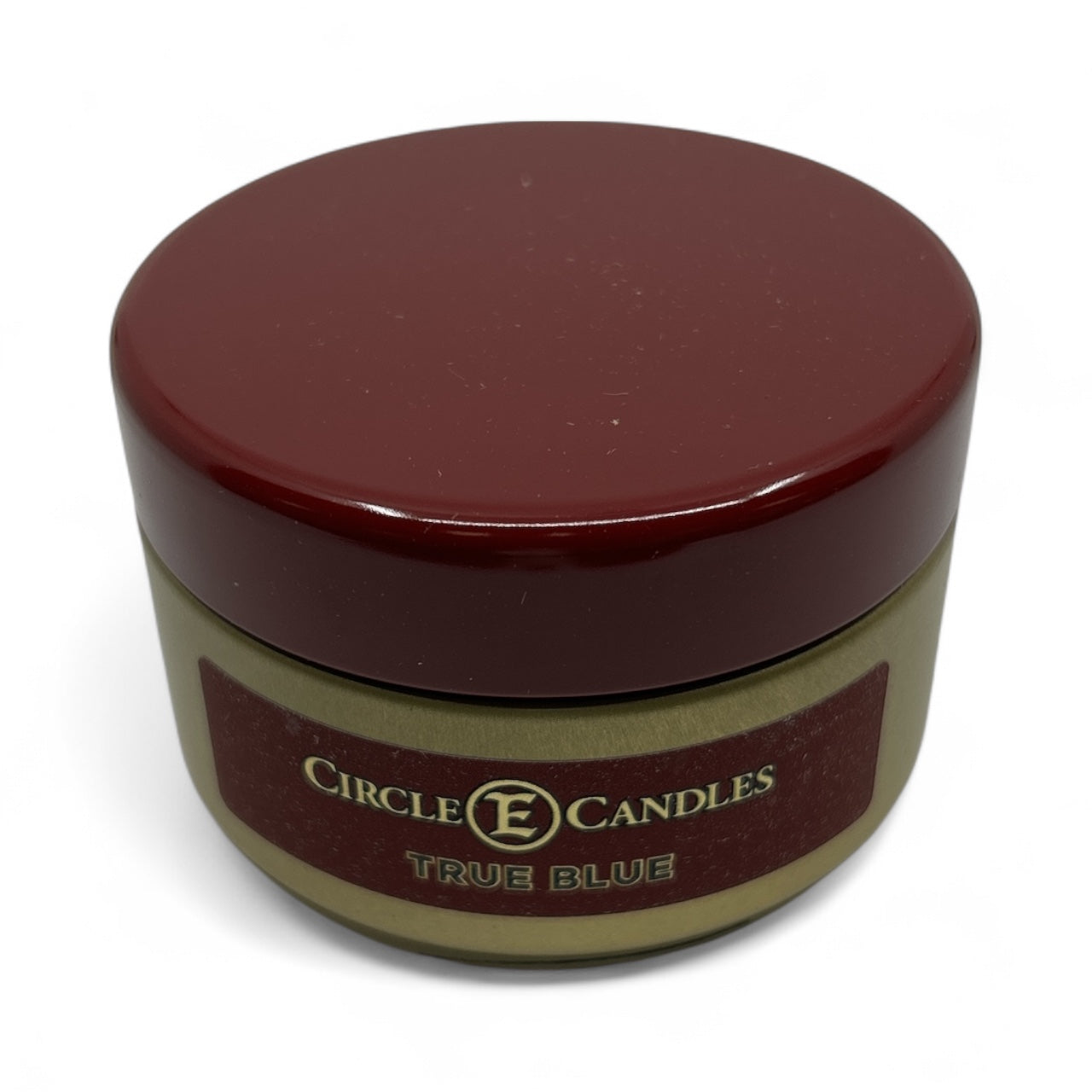Circle E Candles, True Blue Scent, Extra Small Size Travel Tin Candle, 4oz, 1 Wick