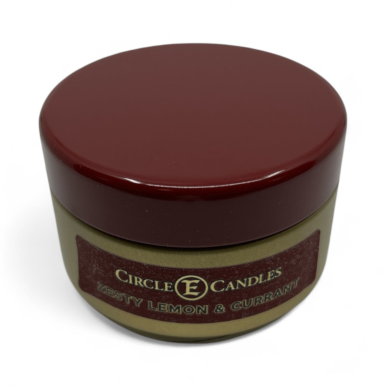 Circle E Candles, Zesty Lemon and Currant Scent, Extra Small Size Travel Tin Candle, 4oz, 1 Wick