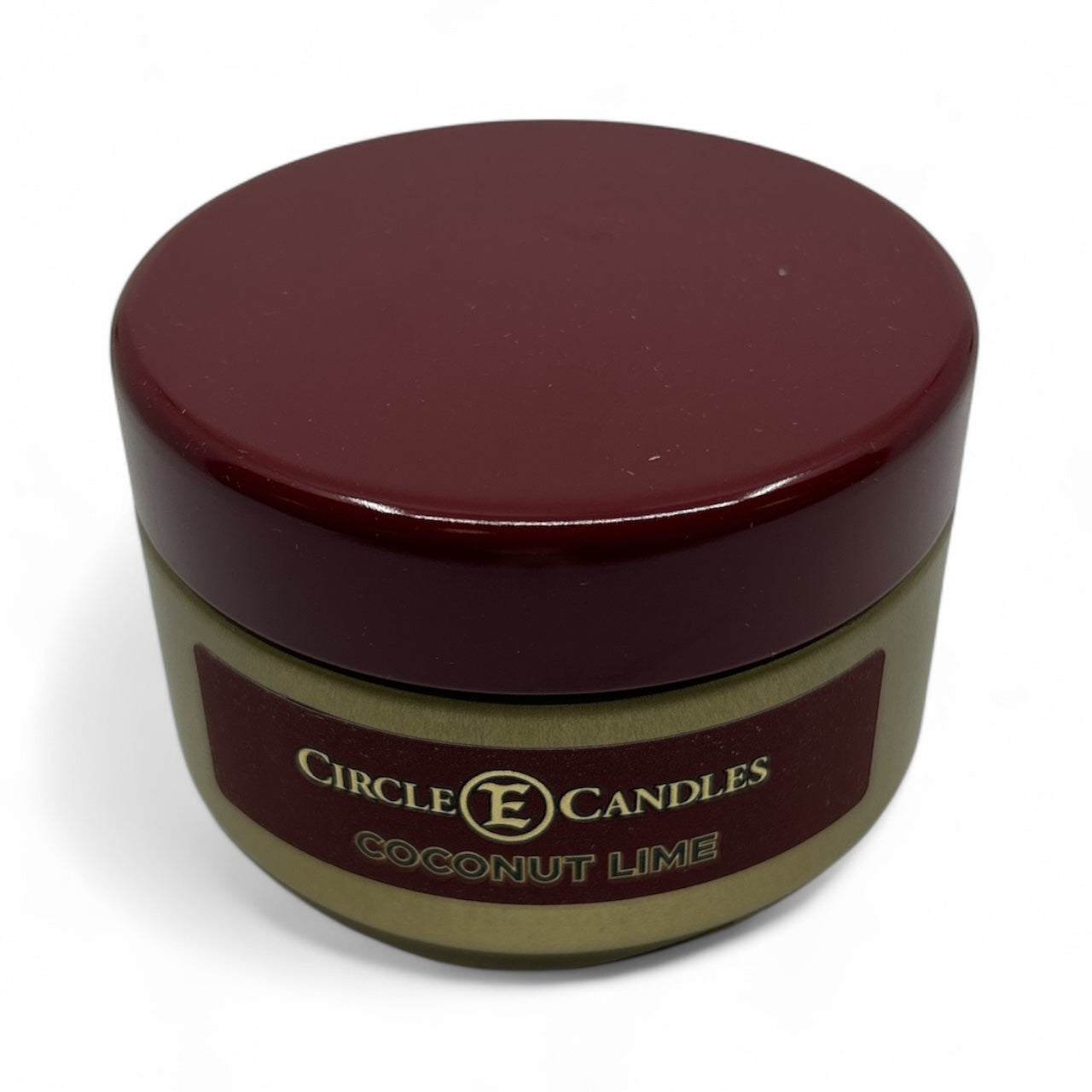 Circle E Candles, Coconut Lime Scent, Extra Small Size Travel Tin Candle, 4oz, 1 Wick