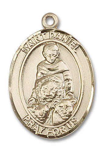 Extel Large Oval 14kt Gold Filled St. Daniel Medal, Made in USA