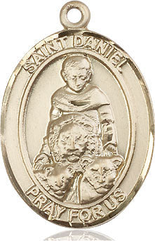 Extel Large Oval 14kt Gold Filled St. Daniel Medal, Made in USA
