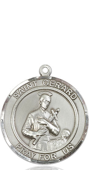 Extel Large Round Pewter St. Gerard Medal Pendant, Made in USA