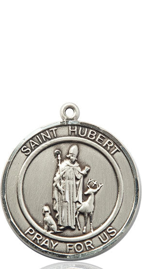 Extel Large Round Pewter St. Hubert of Liege Medal Pendant, Made in USA