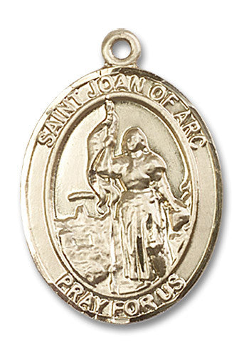 Extel Large Oval  14kt Gold Filled St. Joan of Arc Medal, Made in USA