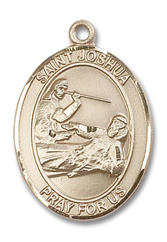 Extel Large Oval 14kt Gold Filled St. Joshua Medal, Made in USA