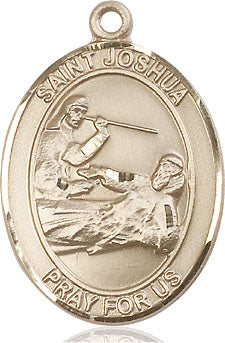 Extel Large Oval 14kt Gold Filled St. Joshua Medal, Made in USA