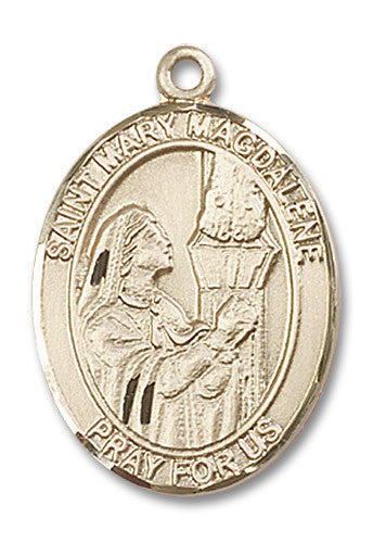 Extel Large Oval 14kt Gold Filled St. Mary Magdalene Medal, Made in USA