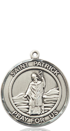 Extel Large Round Pewter St. Patrick Medal Pendant, Made in USA