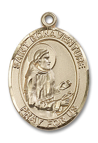 Extel Large Oval 14kt Gold Filled St. Bonaventure Medal, Made in USA
