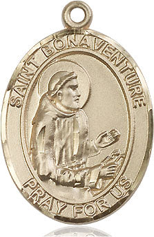 Extel Large Oval 14kt Gold Filled St. Bonaventure Medal, Made in USA