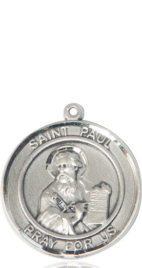 Extel Large Round Pewter St. Paul the Apostle Medal Pendant, Made in USA