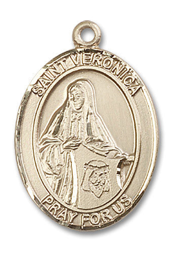 Extel Large Oval 14kt Gold Filled St. Veronica Medal, Made in USA