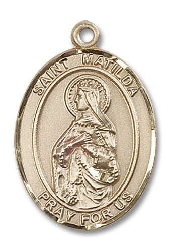 Extel Large Oval 14kt Gold Filled St. Matilda Medal, Made in USA